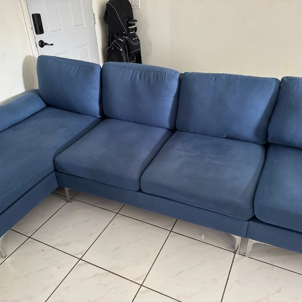 Modern Blue Furniture Cover with Streamlined Design